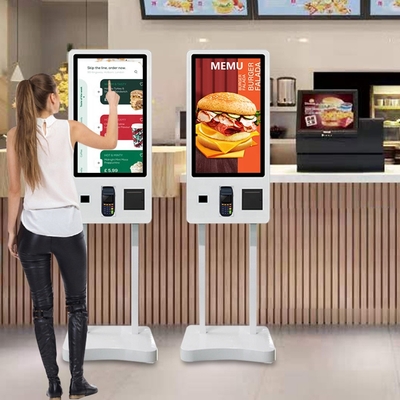 FCC 32In Self Order Machine 360 Nits Hotel Check In Kiosk Black